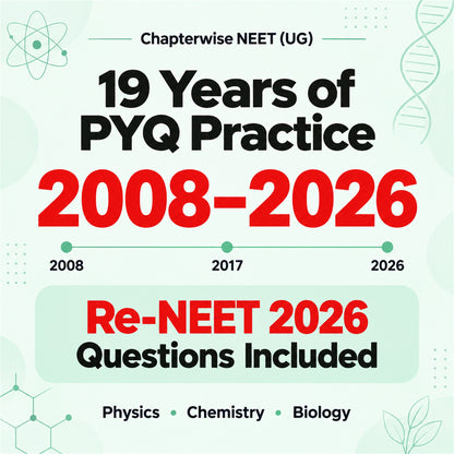 Motion Chapterwise NEET (UG) 19 Years PYQ 2008-2026 | 3800+ Questions with Detailed Text Solutions | Physics, Chemistry & Biology | Re-NEET 2026 Questions Included