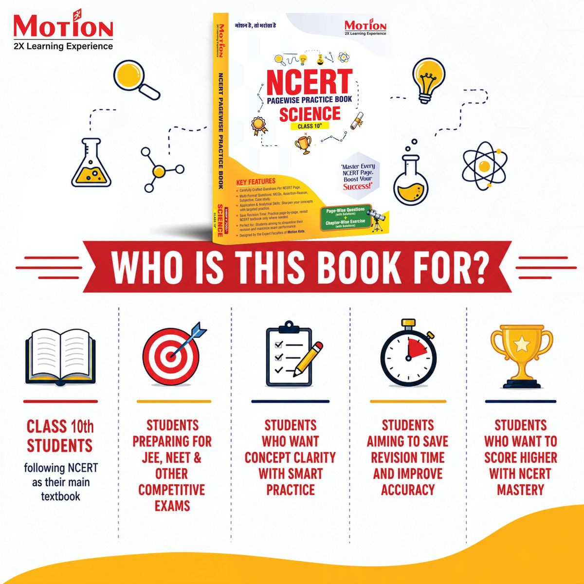 NCERT Page-Wise Practice Book for Class 10 Science 2026-27 Exams| Physics, Chemistry & Biology | Perfect for CBSE, State Boards & Olympiads | Learn and Practice Together & Keep NCERT at Your Fingertips | Follows Latest CBSE 2026 Pattern