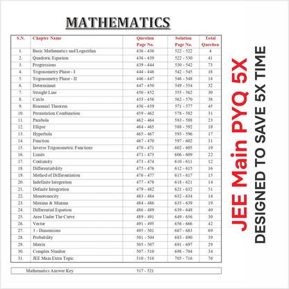 JEE Main 2027 PYQ 5× || 2500+ Important, handpicked previous year questions for JEE mains 2026 || Last Minute Smart Revision Book for Physics, Chemistry & Mathematics, JEE Mains 2027
