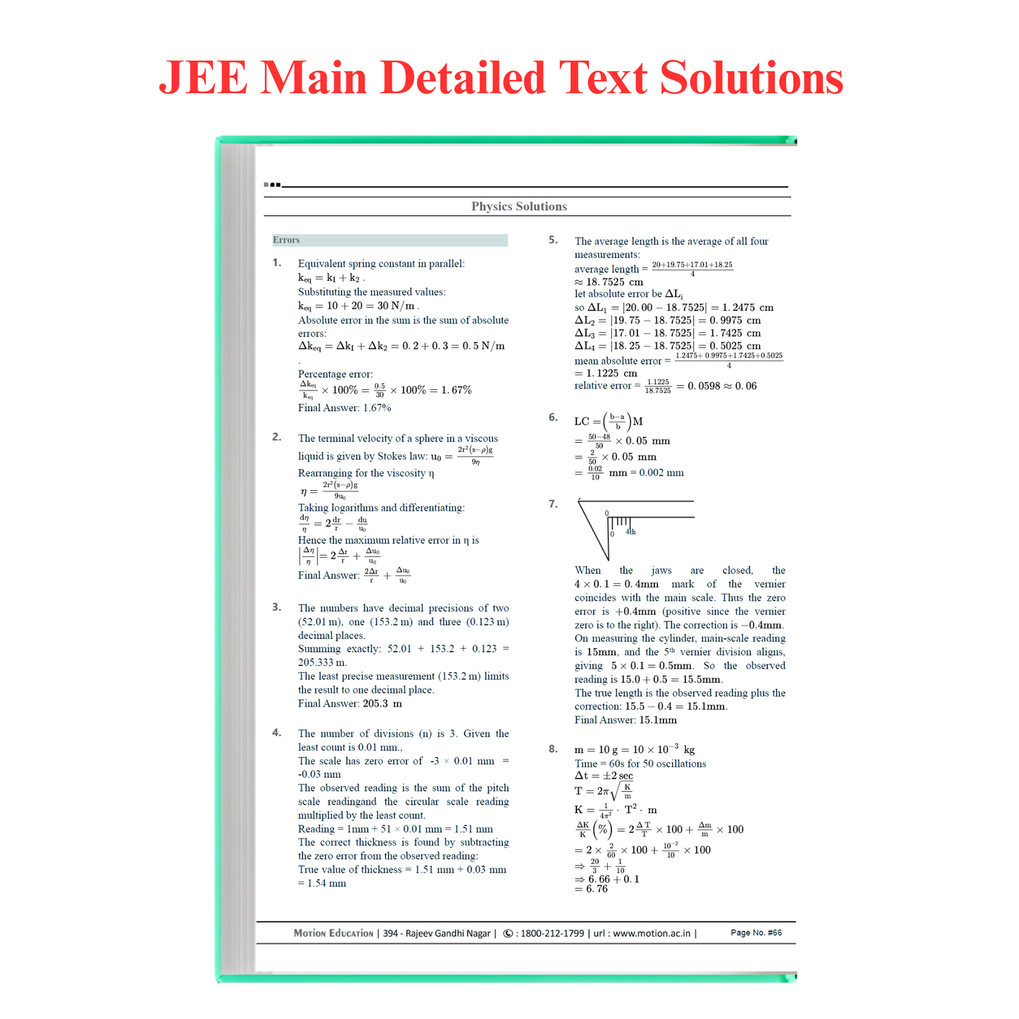 Chaperwise PYQs of JEE Main and Advanced 2026